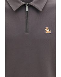 Maison Kitsuné - Polo Sweatshirt Chillax Fox Organic Cotton Sweater - Lyst