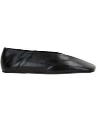Jil Sander - Asymmetric Square Toe Ballerina Shoes - Lyst