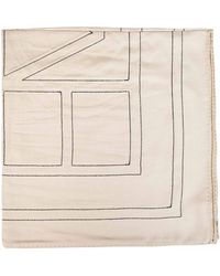 TOTEME - Silk Embroidered Monogram Scarf - Lyst
