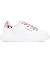 Just Cavalli - Leather Low-Top Sneakers Trainers - Lyst