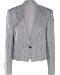 Brunello Cucinelli - Gray Wool Blazer - Lyst