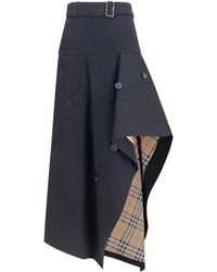 Burberry - Skirt Heather Asymmetric - Lyst