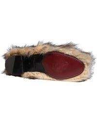 Dolce & Gabbana - Faux Fur Mid Calf Boots Shoes Acetate Modacrylic - Lyst