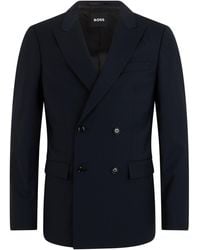 BOSS - Double-Breasted Jacket Virgin Wool Suit & Dinner - Lyst