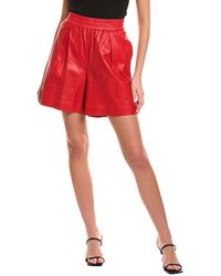 Brunello Cucinelli - Beige Leather Bermuda Shorts - Lyst