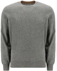 Brunello Cucinelli - Crewneck Knitted Jumper - Lyst