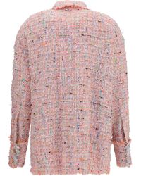 Balmain - Tweed Shirt - Lyst