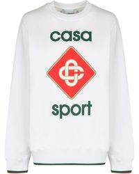 Casablancabrand - Logo Detail Cotton Sweatshirt - Lyst