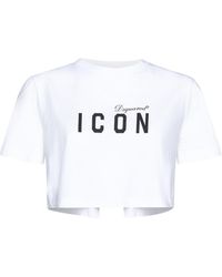 DSquared² - Icon Cropped T-Shirt - Lyst