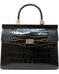 Rodo - Croco Leather Paris Handbag - Lyst