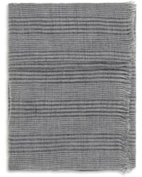 Brunello Cucinelli - Linen Scarf With Lurex Details Linen; Viscose; Polyester - Lyst