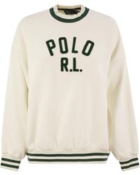 Polo Ralph Lauren - Cotton Blend Sweatshirt With Logo - Lyst