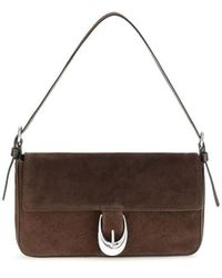 STAUD - Brown Calf Leather Bos Taurus Shoulder Bag - Lyst