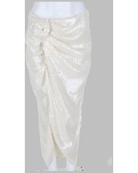 ROTATE BIRGER CHRISTENSEN - Sequin Ruched Wrap Midi Skirt - Lyst