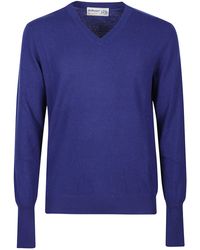 Ballantyne - Plain V-Neck Sweater - Lyst