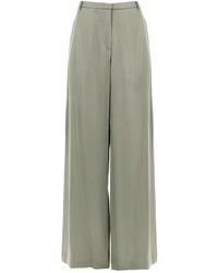 Alysi - Trousers Wide-Leg Satin Acetate - Lyst
