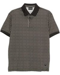Emporio Armani - Cotton Blend Polo Shirt - Lyst