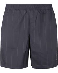 Brunello Cucinelli - Logo Patched Stripe Shorts - Lyst