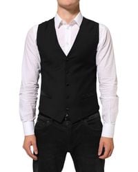Dolce & Gabbana - Wool Dress Formal Waistcoat Vest Pl+Se+Wv - Lyst
