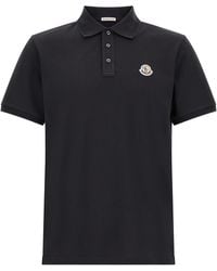 Moncler - Logo Patch Polo Shirt - Lyst