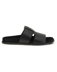 Dolce & Gabbana - Black Calf Leather Bos Taurus Sandals - Lyst