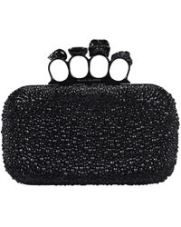 Alexander McQueen - Skull Four Ring Clutch Bag With Chain - Lyst