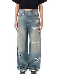 Amiri - Jeans With Shiny Appliqués - Lyst