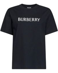 Burberry - Logo Cotton T-Shirt - Lyst