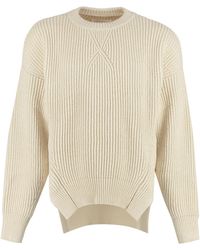Jil Sander - Ribbed Sweater With Side Slits - Lyst