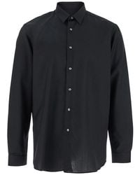 Low Brand - Shirt With Classic Collar And Button Closure - Lyst