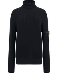 Stone Island - Turtleneck Sweater Virgin Wool - Lyst