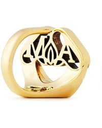 McQueen - Seal Logo Ring Accessories Jewelry - Lyst
