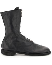 Guidi - Front Zip Leather Ankle Boots - Lyst