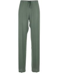 Semicouture - Pants With Elastic Waist And Drawstring - Lyst