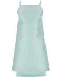 Prada - Pastel Light- Satin Mini Dress - Lyst