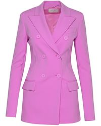 Sportmax - Pink Nylon Blend Frizz Blazer Jacket - Lyst