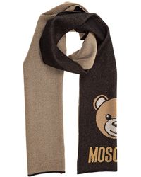 Moschino Synthetic Teddy Bear Viscose Scarf in Brown Womens Scarves and mufflers Moschino Scarves and mufflers Natural - Save 31% 