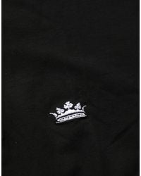 Dolce & Gabbana - Black Crown Short Sleeved Henley Men T - Lyst
