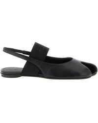 MM6 by Maison Margiela - Opentoe Tabi Slingback Lamb Leather (Ovis Aries) Sandal - Lyst