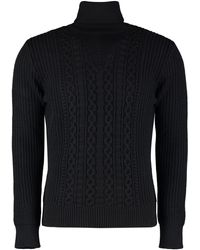 Roberto Collina - Ribbed Wool Turtleneck Sweater - Lyst