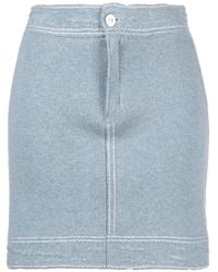 Barrie - Denim Mini Skirt Light Rtw - Lyst