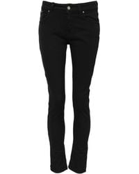 Dolce & Gabbana - Cotton Logo Skinny Mid Waist Denim Jeans Elastane Clothing - Lyst