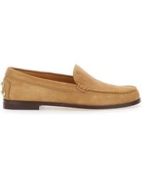 Tod's - Loafers With Embossed Logo And Stud Details On The Back - Lyst