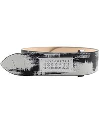 Maison Margiela - Signature Tag Belt In Painted Leather Accessories - Lyst
