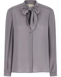 Tory Burch - 'Georgette Bow' Blouse - Lyst