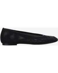 Burberry - Mesh Ballet Flats With Logo - Lyst