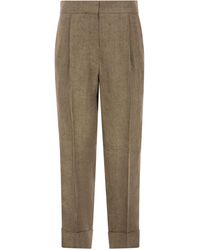 Brunello Cucinelli - Relaxed Sartorial Trousers In Sparkling Washed Linen Twill - Lyst