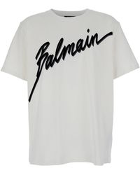 Balmain - Crewneck T-Shirt - Lyst
