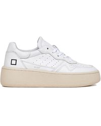 Date - Step Calf Leather Sneaker - Lyst