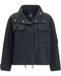 Giorgio Armani - Coat Caban Double Cashmere Blouson With High Collar Kashmir/Capra Hircus - Lyst